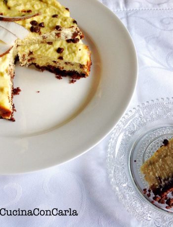 Cheesecake al cioccolato e cocco