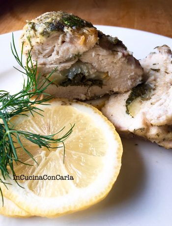 Petto di pollo al limone ed erbe aromatiche