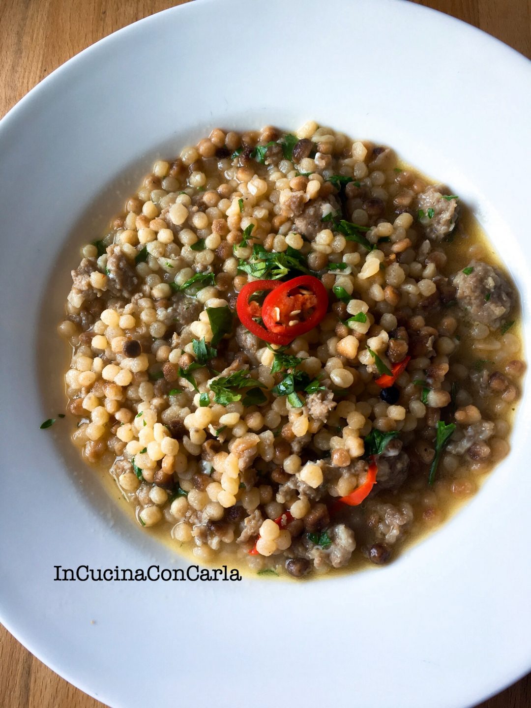 Fregola sarda con salsiccia