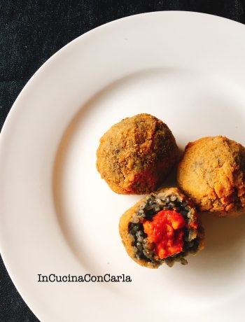 Arancine al nero di seppia