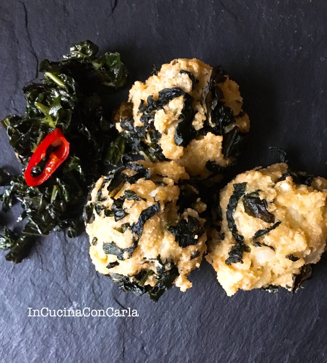 Polpettine di cavolo nero e patate