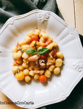 Gnocchi di patate con polpa di granchio