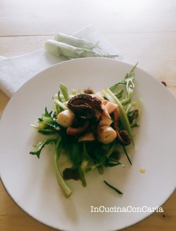 Insalata di puntarelle con polipo