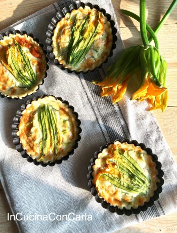 Brisée con crescenza e fiori di zucca