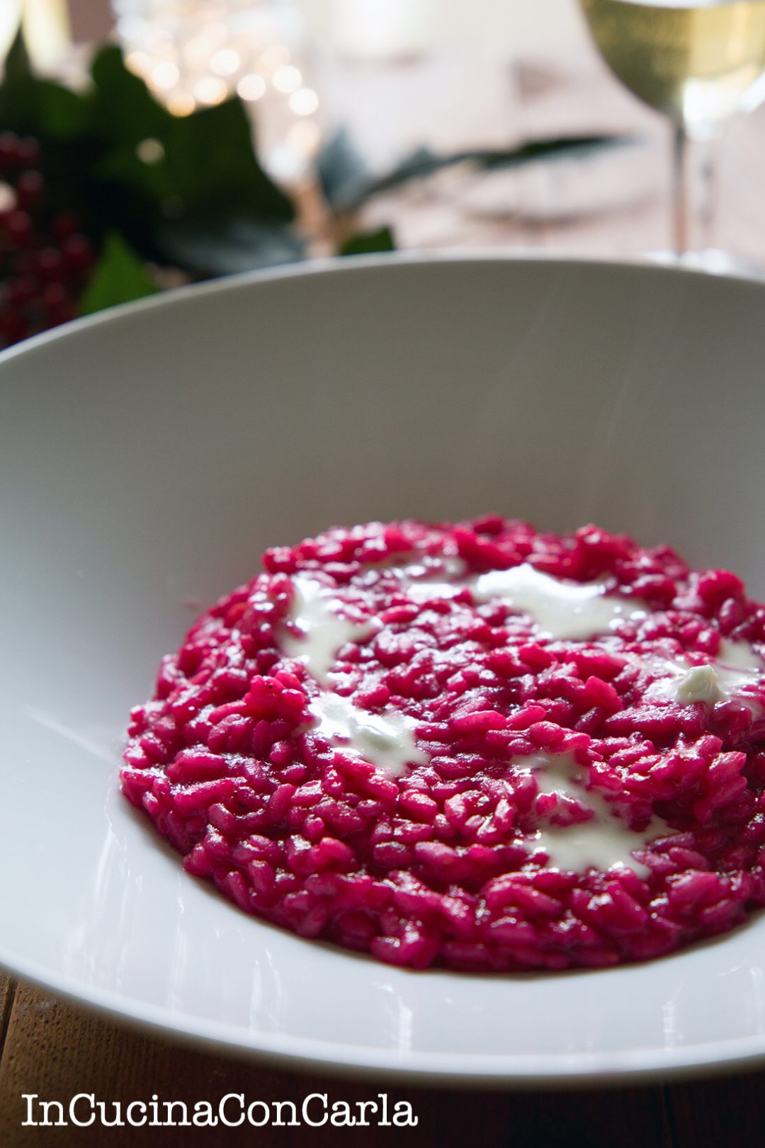 Risotto alle rape rosse e gorgonzola