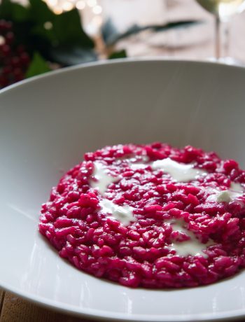 Risotto alle rape rosse e gorgonzola