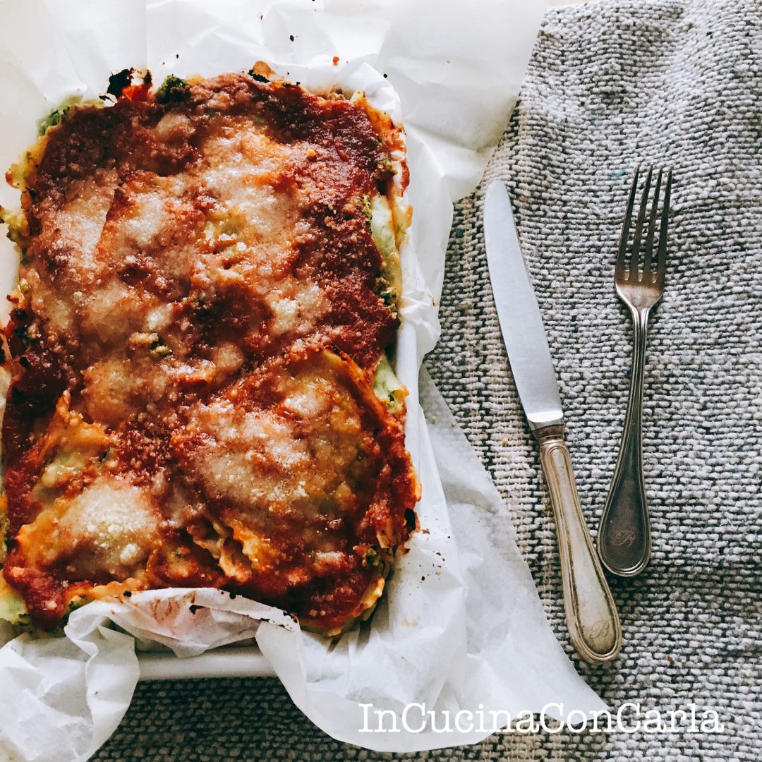 Lasagne di ravioli di magro